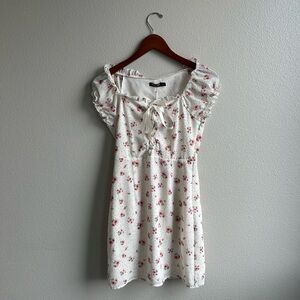 NASTYGAL White Floral Mini Dress